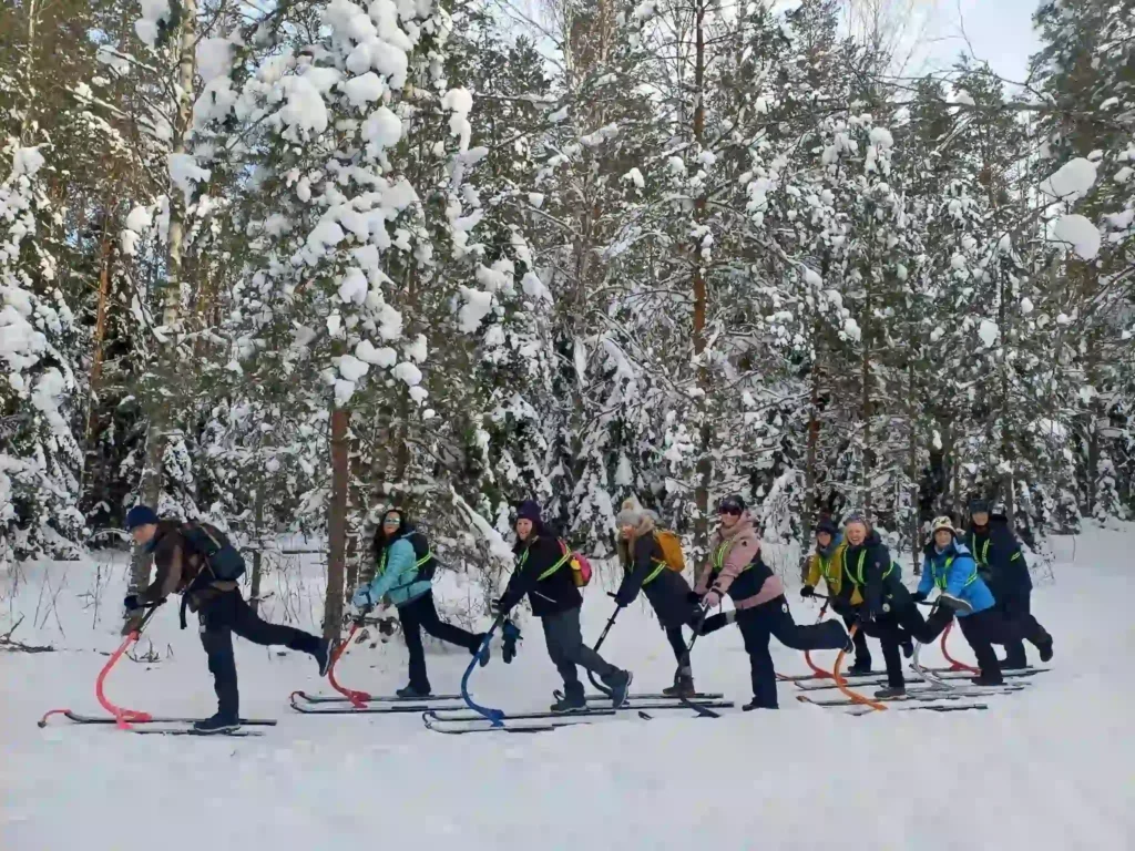winter tour in estonia sledging