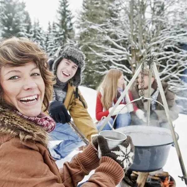 winter estonia hiking campfire thing to d in estonia in winter