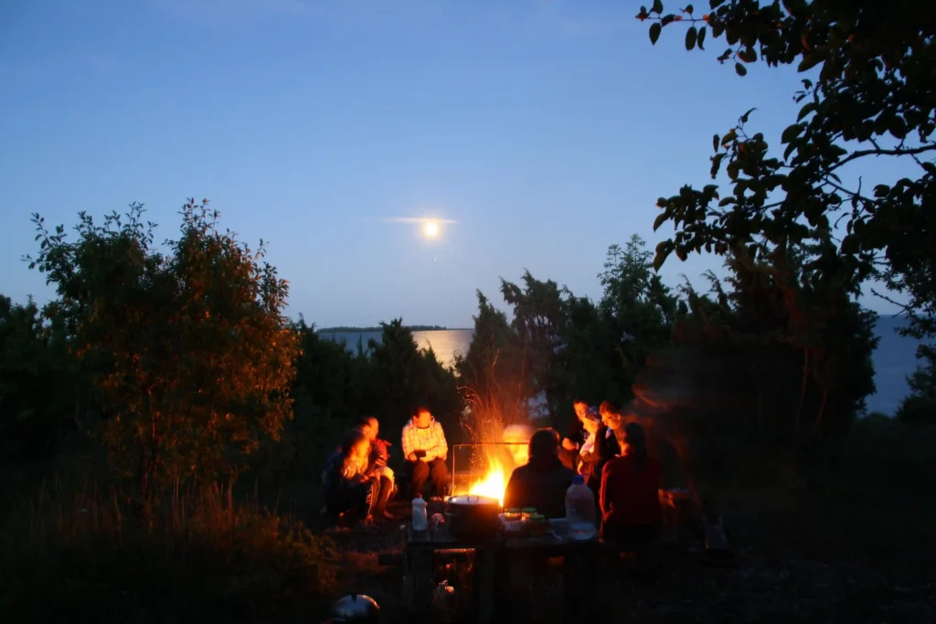 kayaktour at hiiumaa bonfire estonia adveture
