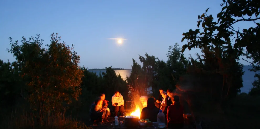 kayaktour at hiiumaa bonfire estonia adveture